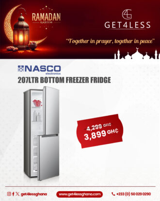 Nasco Fridge Bottom Freezer 207 Ltrs Gross