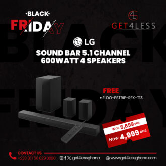 LG Sound Bar 5.1 Channel 600Watt 4 Speakers with Free Eldo Pro Power Strip ELDO-PSTRIP-RFK-T13
