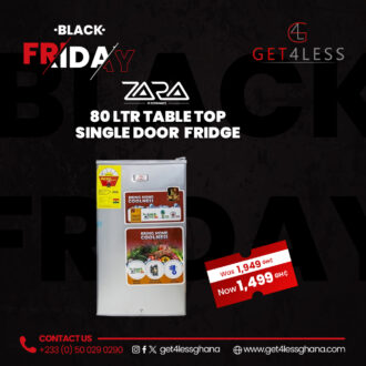 Zara Table Top Fridge Single Door 80 Ltrs Silver