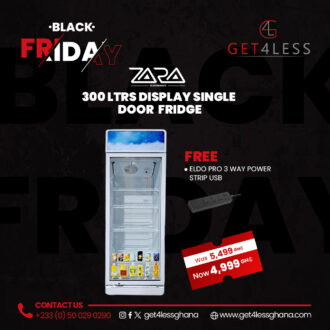 Zara Display Fridge 300 Ltr Single Door with free Eldo Pro Power Strip ELDO-PSTRIP-RFK-T13