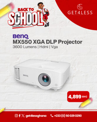 BenQ MX550 XGA DLP Projector High Brightness 3600 ANSI Lumens, High Contrast Ratio, Dual HDM