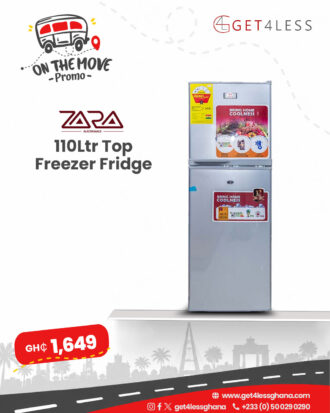 Zara Fridge 95 Litres Top Freezer Silver