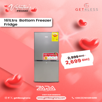 Zara Fridge Bottom Freezer 161 Litres Silver