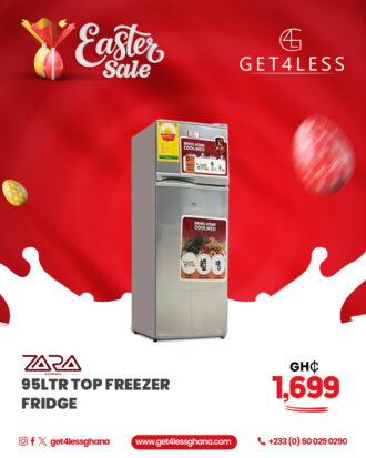 Zara Fridge 95 Litres Top Freezer Silver