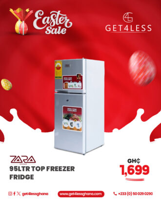 Zara Fridge 95 Litres Top Freezer Silver