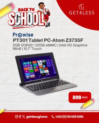 Prowise 10.1 Inch Tablet PC PT301 Intel Atom Z3735F 2GB 32GB Storage Including Case and Keyboard