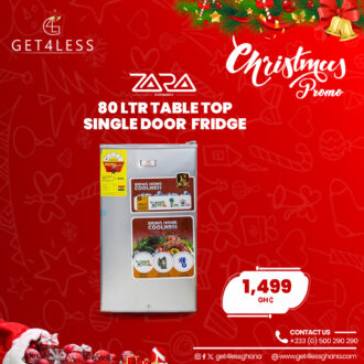 Zara Table Top Fridge Single Door 80 Ltrs Silver