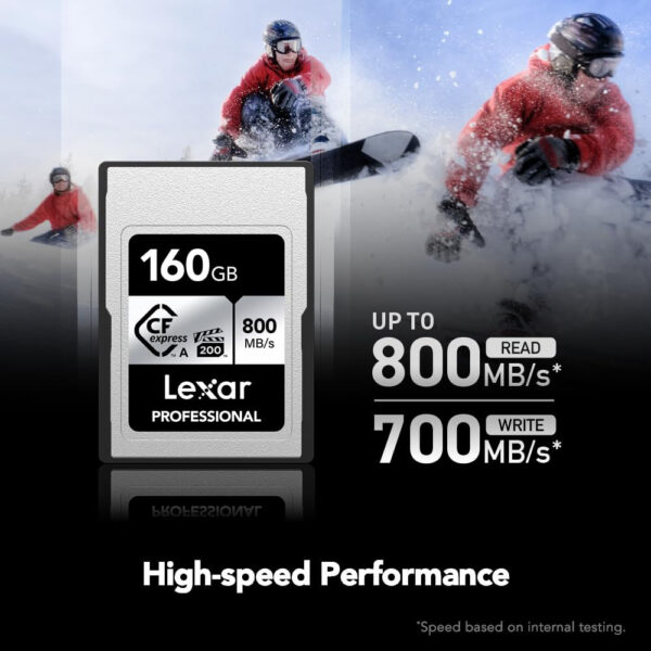 Lexar Professional 160GB CFexpress Type A Card Silver Up T0 800MB/s - Image 3