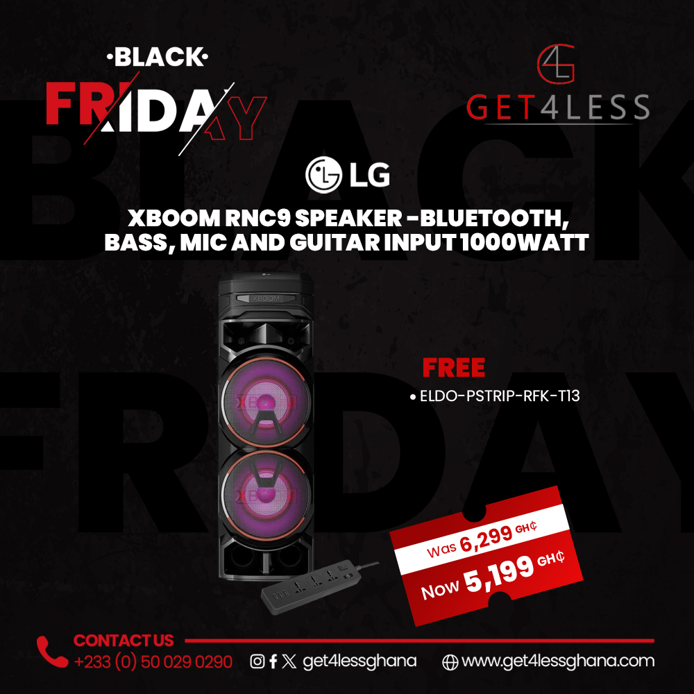 LG RNC9 XBoom Sound Tower with Free Eldo Pro Power Strip ELDO-PSTRIP-RFK-T13