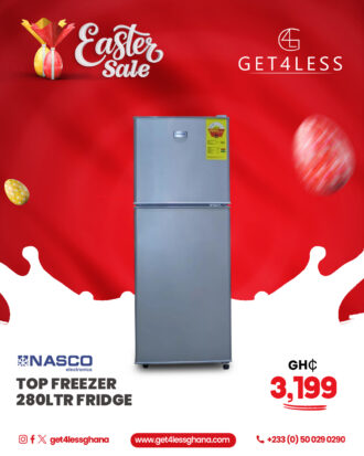 Nasco Fridge Top Freezer 280 Ltr Silver