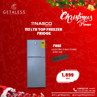 Nasco Fridge Top Freezer 112 Ltr Gross With Free Eldo Pro Power Strip