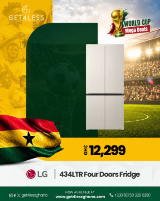 LG Fridge Four Doors 434LTR Silver Color