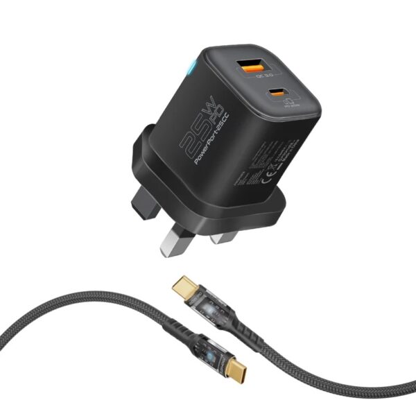 Promate Charging Kit Containing a 25W Wall Charger with 25W PD