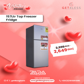 Zara Fridge 157 Litres Top Freezer Lock Dark Silver