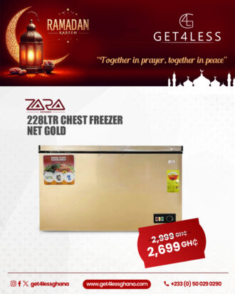 Zara Freezer 238 Ltrs Net Gold Lock & Key