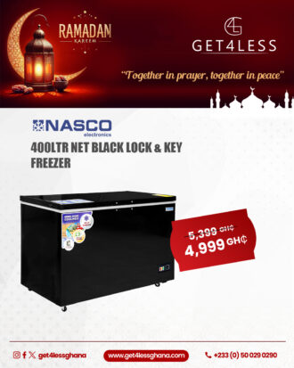 Nasco Freezer 400 Ltr Net Black Lock & Key