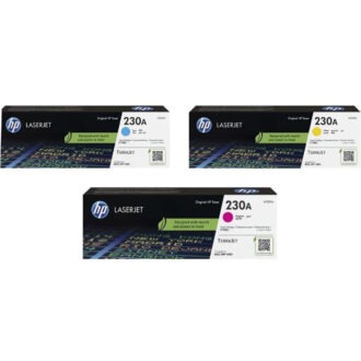HP Toner W2300A Cyan, W2302A Yellow, W2303A Magenta (230A)