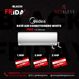 Midea AC 1.5HP 12000 BTU R410 with Free AC Bracket