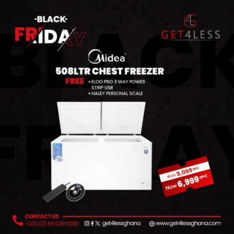 Midea Chest Freezer 508 L with Free Eldo power Strip and Haley Personal Scale