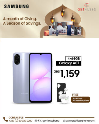 Samsung Galaxy A07 64GB 4GB RAM with free Cover and Earphones