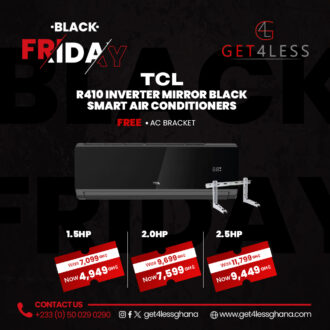 TCL AC 1.5 HP R410 Inverter Mirror Black with free AC Bracket