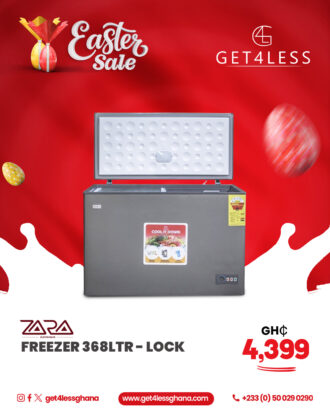 Zara Freezer 368Ltr Lock Light Dark Silver