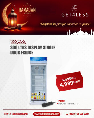 Zara Display Fridge 300 Ltr Single Door with free Eldo Pro Power Strip