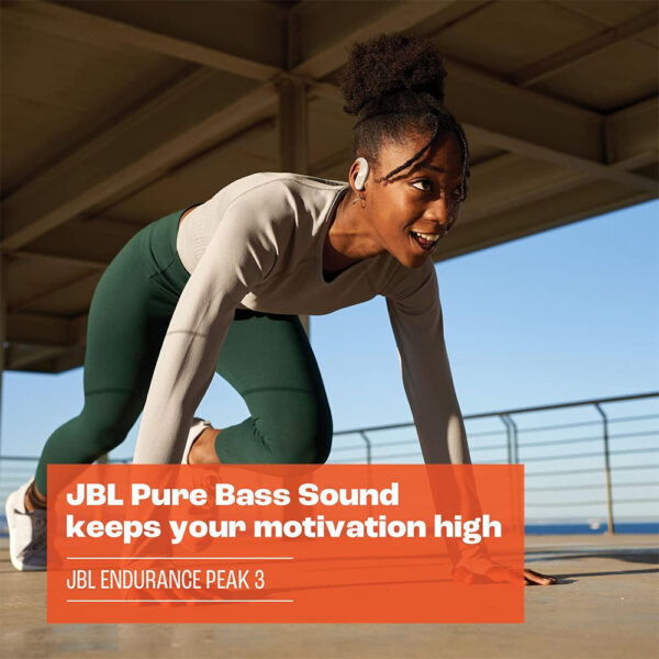 JBL Endurance Peak 3 Waterproof True Wireless In-Ear Sport Headphone - Black - Image 2