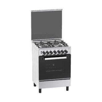 Eldo Gas Cooker 4 Burner 60x60cm Silver Oven Grill Rotisserie
