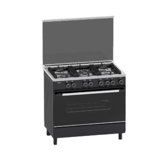 Eldo Gas Cooker 5 Burner 90x60cm Black Oven Grill Rotisserie