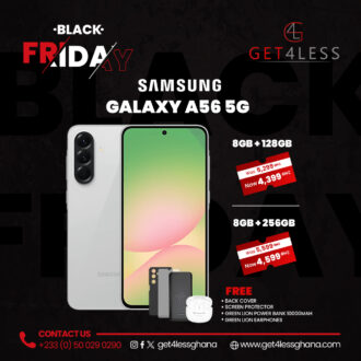 Samsung Galaxy A56 8GB RAM 256GB with free Cover, Protect, Green Lion Power Bank and Green Lion Wireless Earbuds