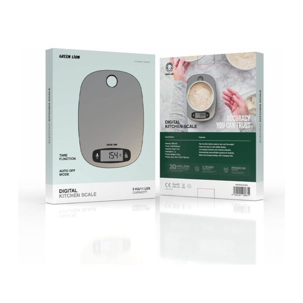 Green Lion Digital Kitchen Scale - Silver - Image 3