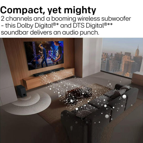 LG Sound Bar 2.1 Channel 300Watt 2 Speakers - Image 5