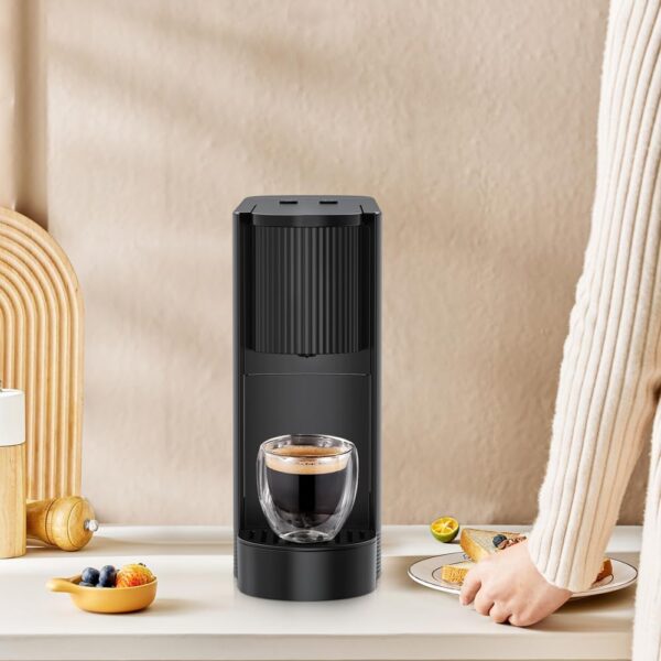 LePresso 20 Bar Coffee Machine with 500ml Water Capacity and Cupsule Storage - Black - Image 2