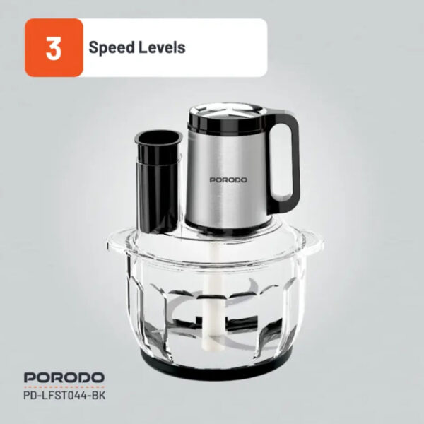 Porodo Lifestyle 5L Multifunctional Chopper 600W - Black - Image 4