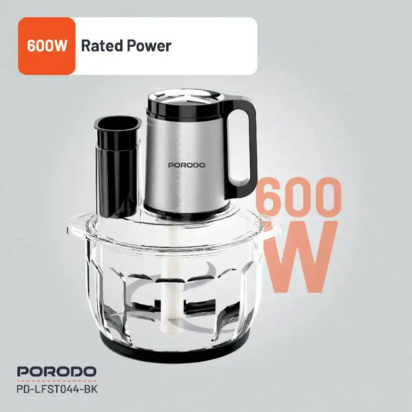Porodo Lifestyle 5L Multifunctional Chopper 600W - Black - Image 3