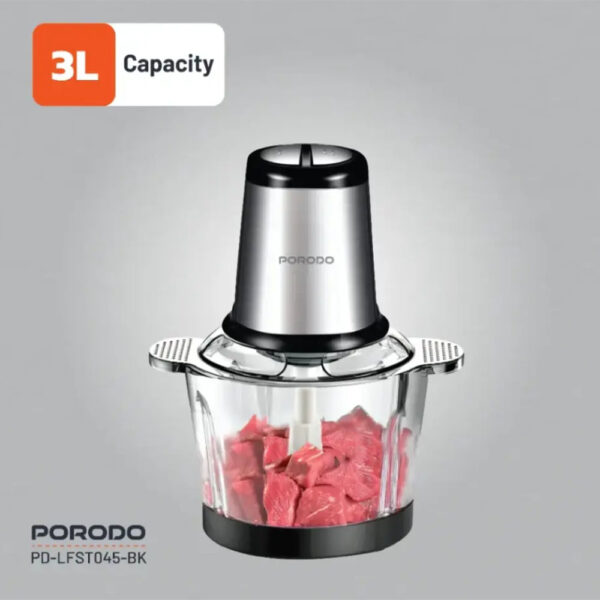 Porodo Lifestyle  3L Chopper 400W - Black - Image 2