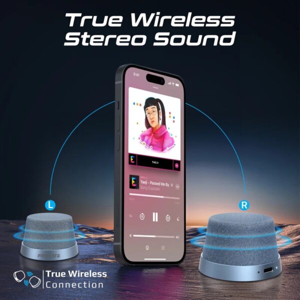 Promate 3W Mini Bluetooth Speaker with Magnetic Base 10hrs Playtime - Image 5