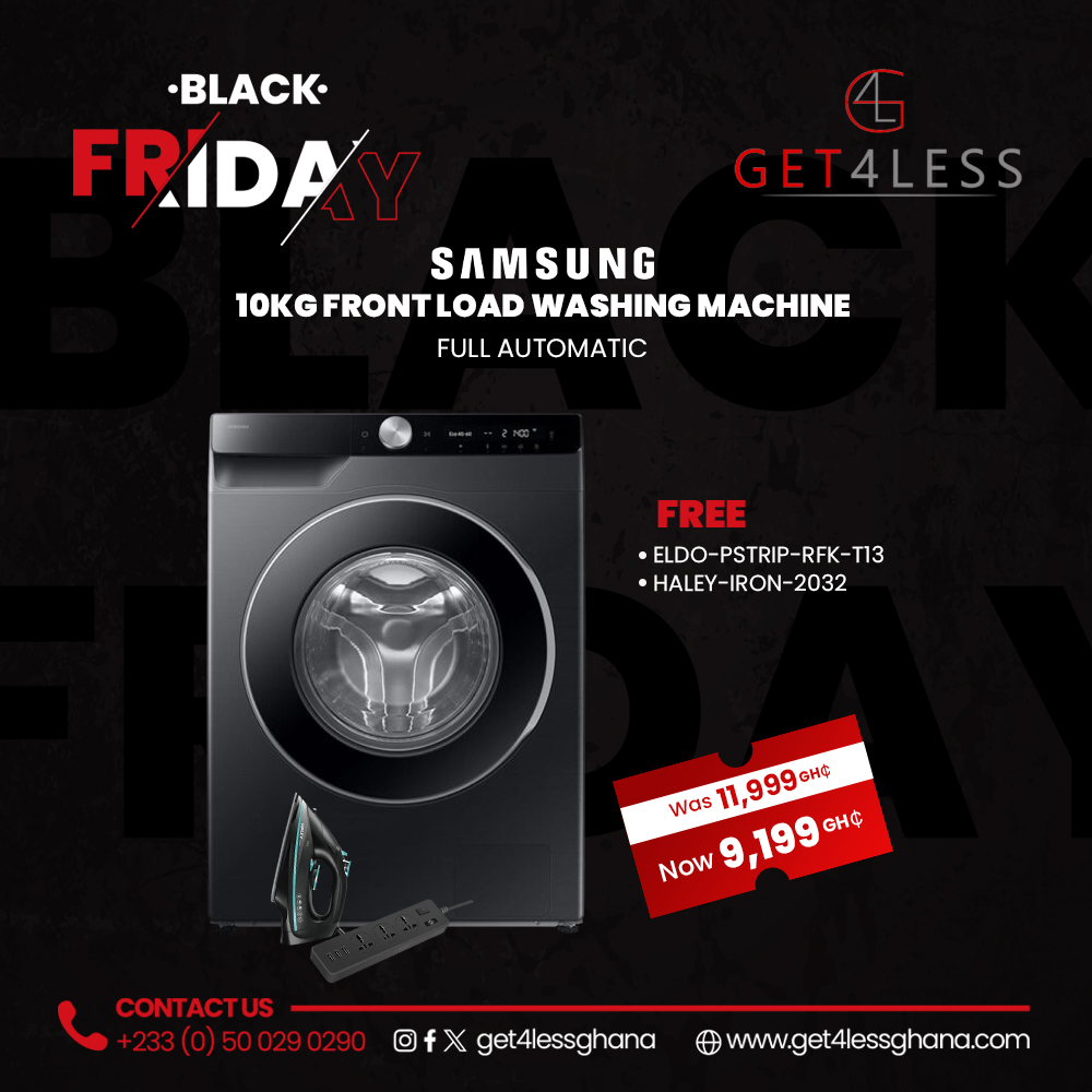 Samsung Washing Machine 10kg Front Load Full Automatic with Free Eldo Power Strip RFK-T13 and Haley Iron HY-2032