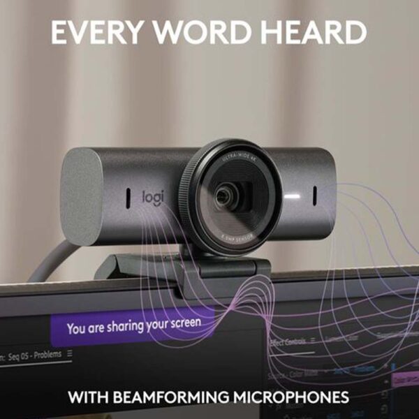 Logitech Mx Brio 4K Ultra HD USB Webcam 2.4Ghz Graphite - Image 4