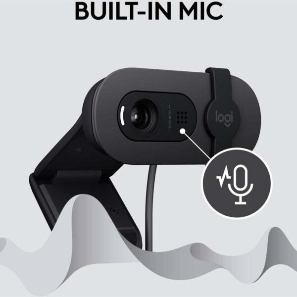 Logitech Brio 100 FHD USB Webcam-Graphite - Image 3