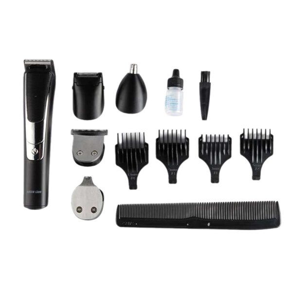 Green Lion 5 in 1 Grooming Set 600mAh - Black - Image 2