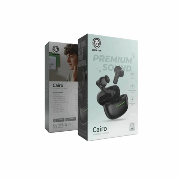 Green Lion Cairo Wireless Earbuds - Black - Image 2