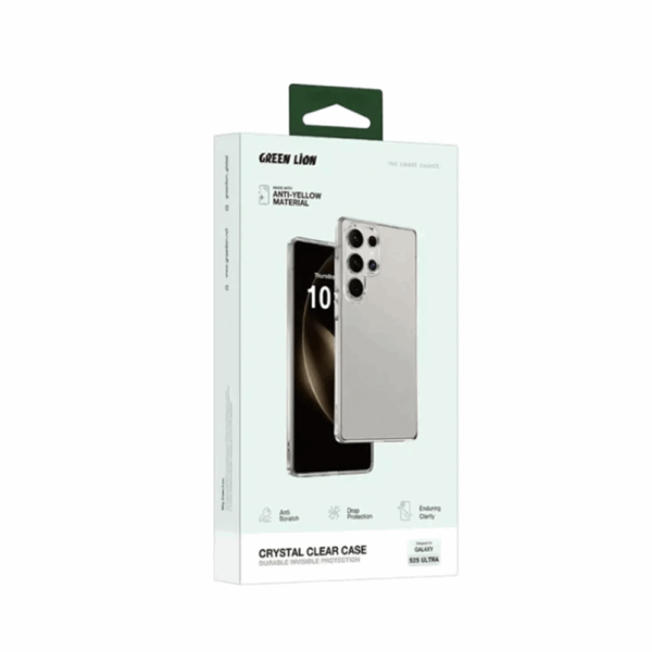 Green Lion Crystal Clear Case-S25 Ultra Clear - Image 3
