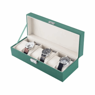 Green Lion Classic Watch Box 6 slots with Glass - Green