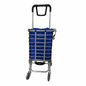 Green Lion Foldable Shopping Trolley - Silver