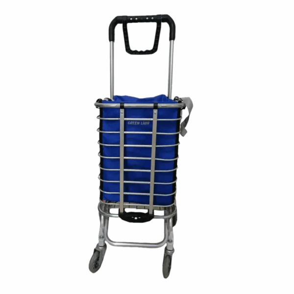 Green Lion Foldable Shopping Trolley - Silver