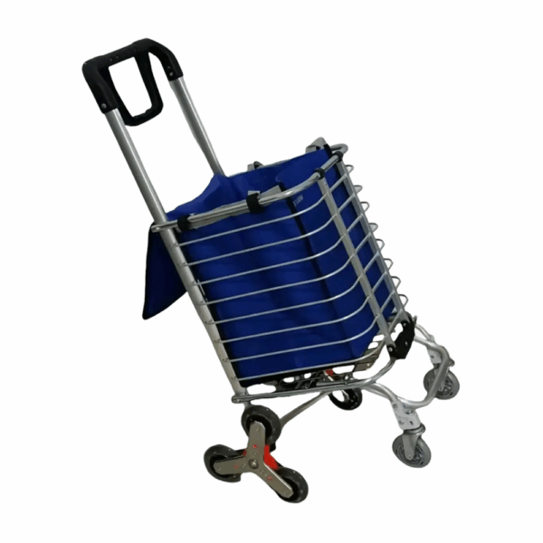 Green Lion Foldable Shopping Trolley - Silver - Image 2