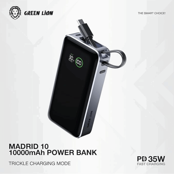 Green Lion Madrid 10 Power Bank 10000mAh PD 35W - Gray - Image 3