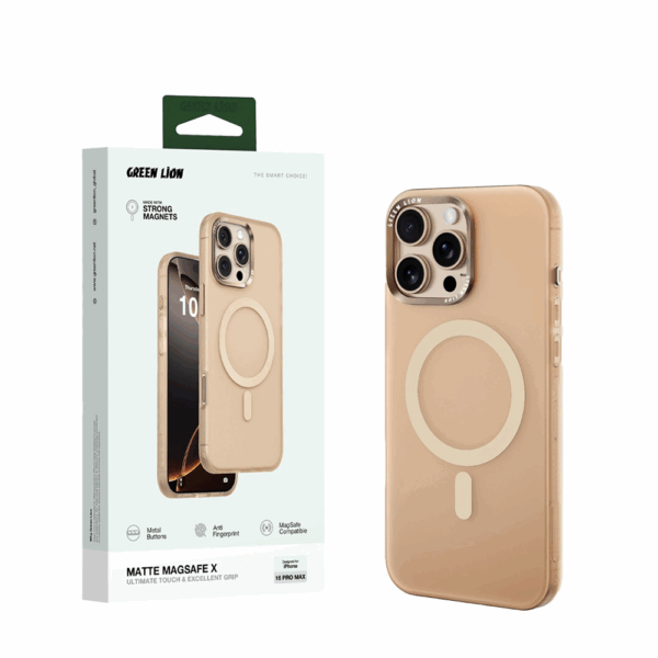 Green Lion Matte MagSafe X Case for iPhone 16 Pro - Desert - Image 4